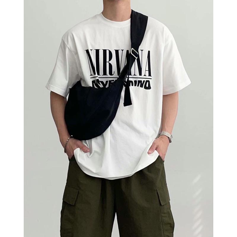 【FHICS】現貨 正韓服飾25s春夏款 🔥 Nirvana短袖T恤   韓系 簡約 質感 短袖 短袖T恤 男女都適合-細節圖2