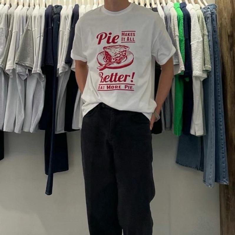 【FHICS】現貨 正韓服飾25s春夏款 質感派短踢  韓系 簡約 質感 短袖 短袖T恤 男女都適合-細節圖3