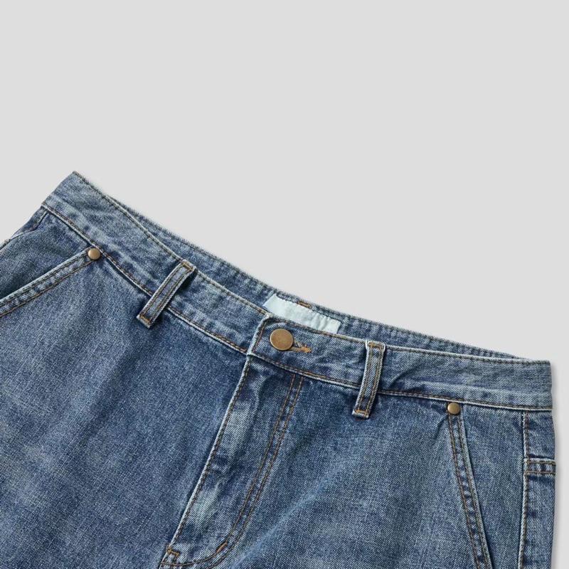 【FHICS】現貨 正韓服飾25s款 🔥 牛仔短褲 短褲 寬褲 質感穿搭 穿搭必備款 韓國熱銷款 中性款-細節圖4