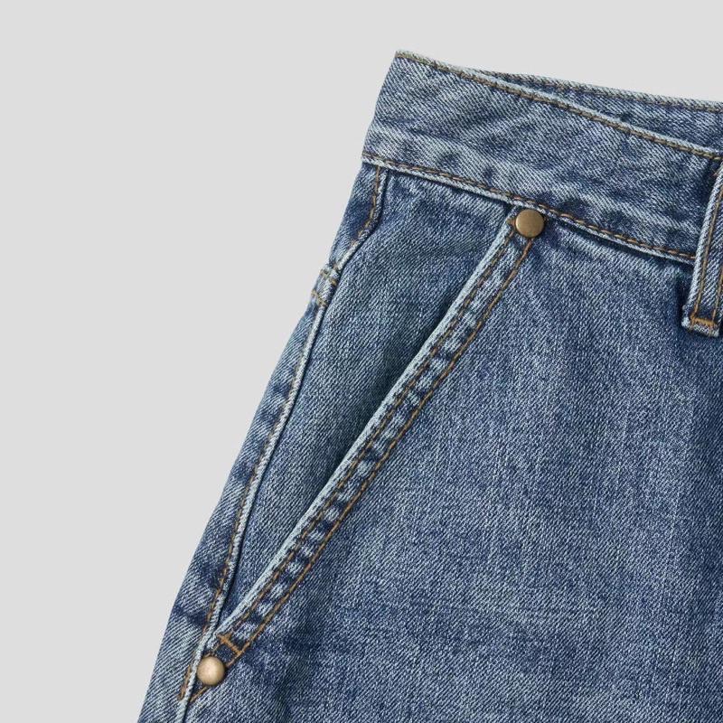 【FHICS】現貨 正韓服飾25s款 🔥 牛仔短褲 短褲 寬褲 質感穿搭 穿搭必備款 韓國熱銷款 中性款-細節圖5