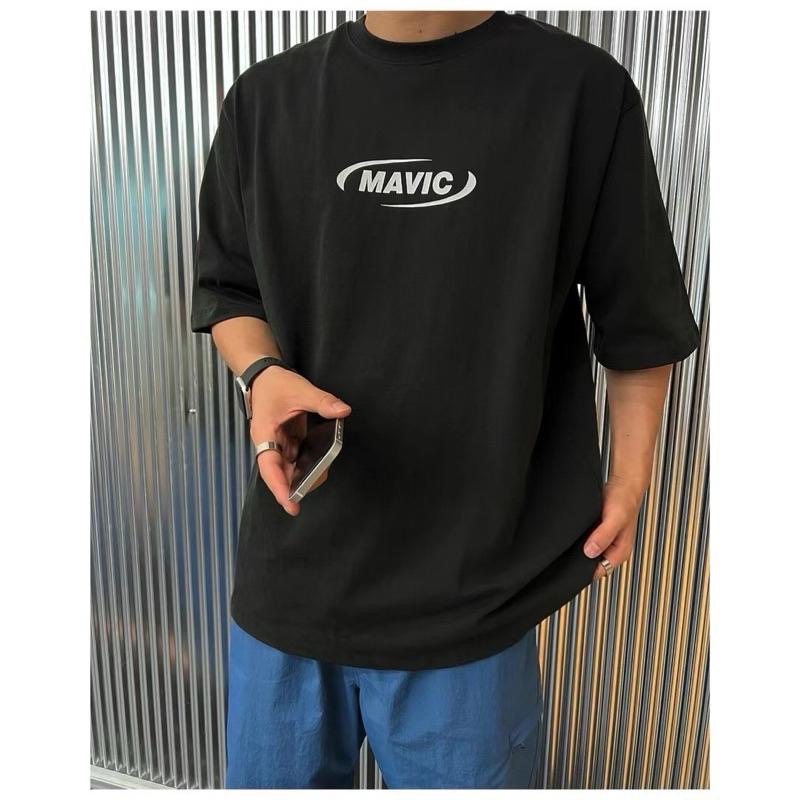 【FHICS 】現貨 正韓服飾25s春夏款 🔥男女都適合質感Mavic 韓系 簡約 短袖-細節圖3