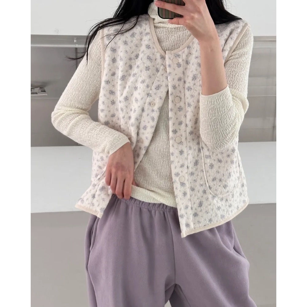 韓國小姐姐絨絨口袋背心-細節圖4