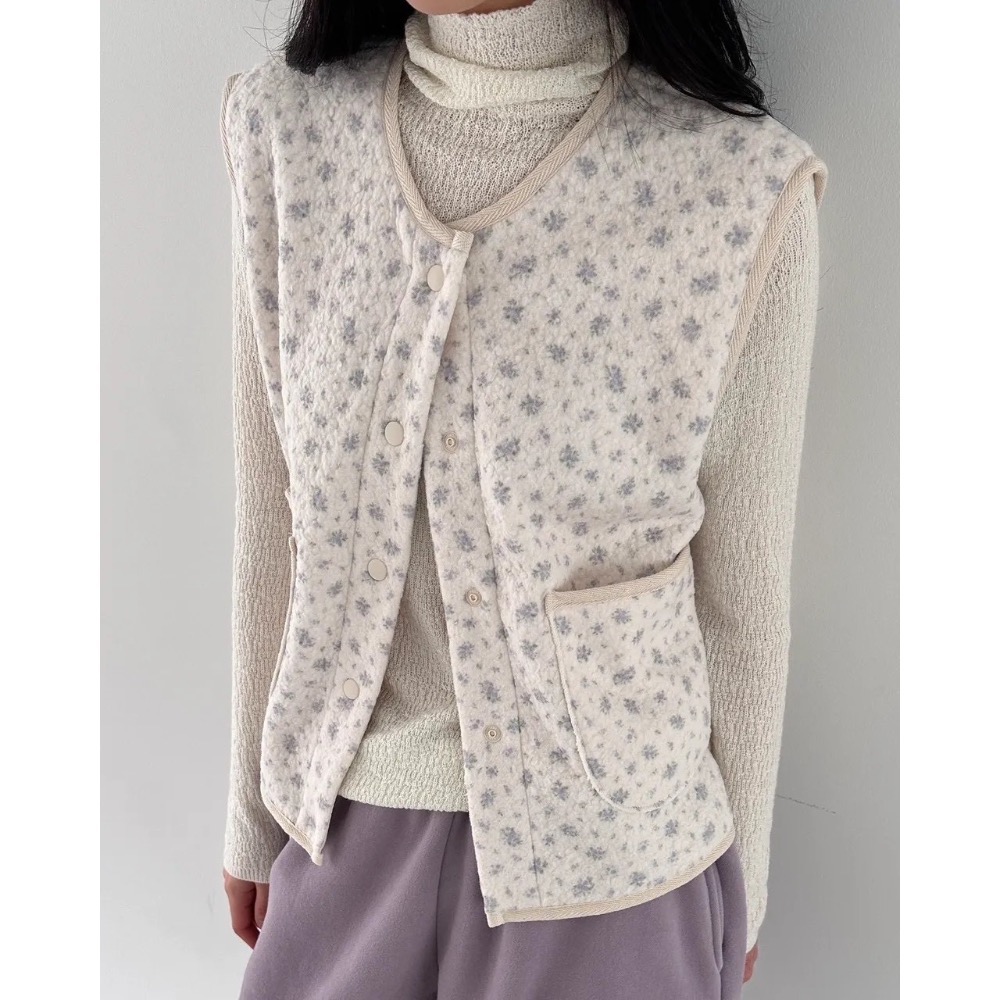 韓國小姐姐絨絨口袋背心-規格圖5