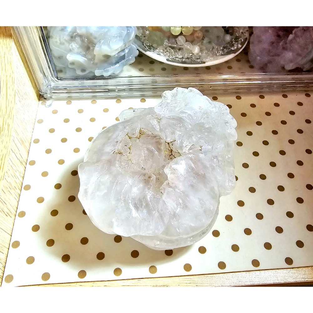 嗡嗡水晶礦寶小舖-大。晶洞龍龜-大牙-細節圖3
