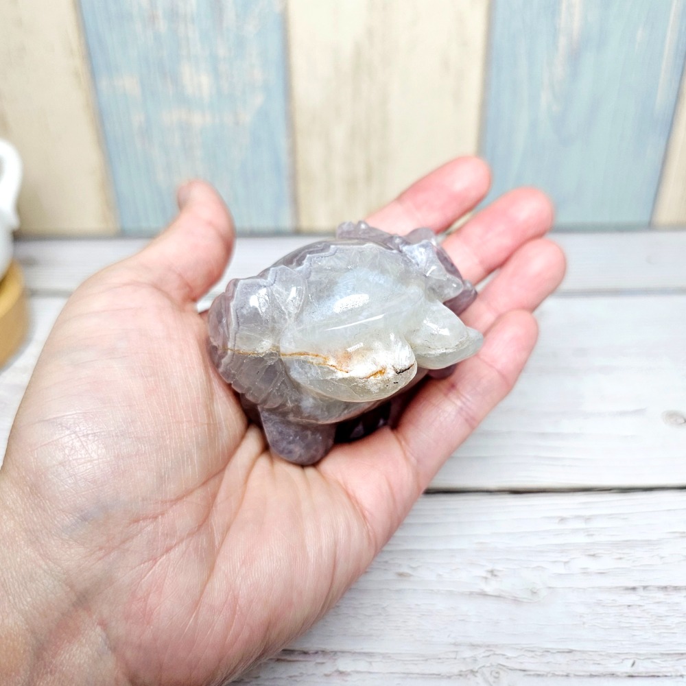 〔嗡嗡水晶礦寶小舖〕紫晶瑪瑙龍龜-夢幻方塊-細節圖11