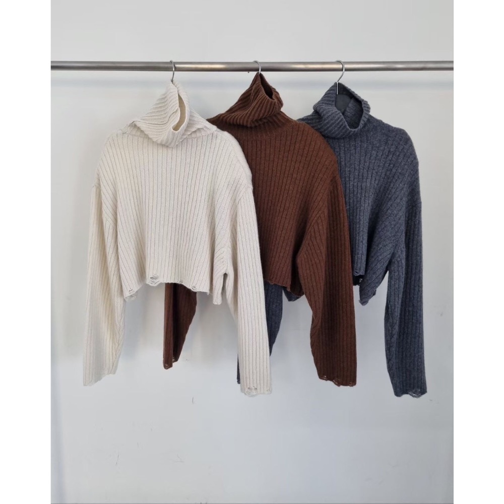 正韓連線預購新品✨短高領衣✨側扣窄裙-細節圖9