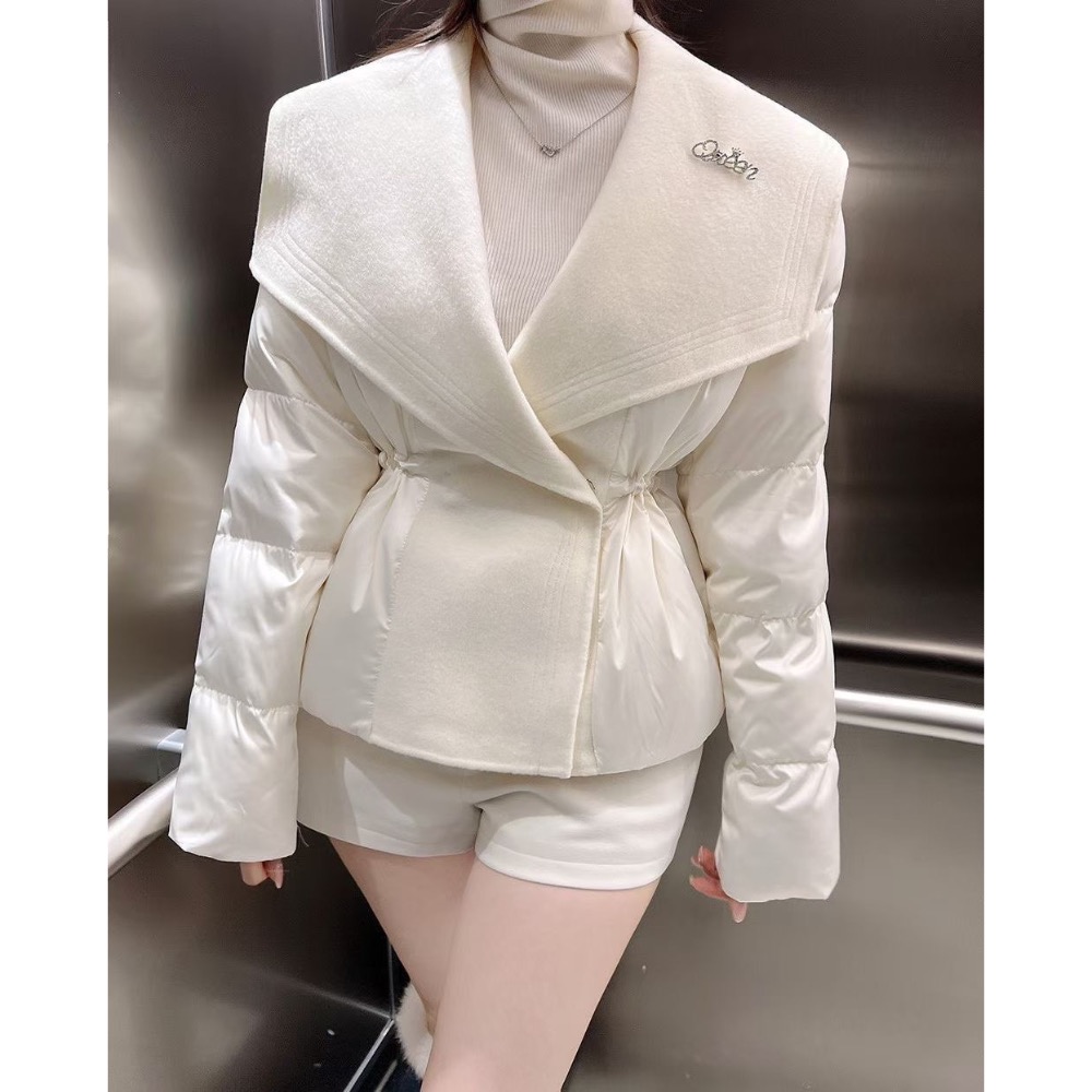 正韓商品預購✨大翻領羽絨外-細節圖2