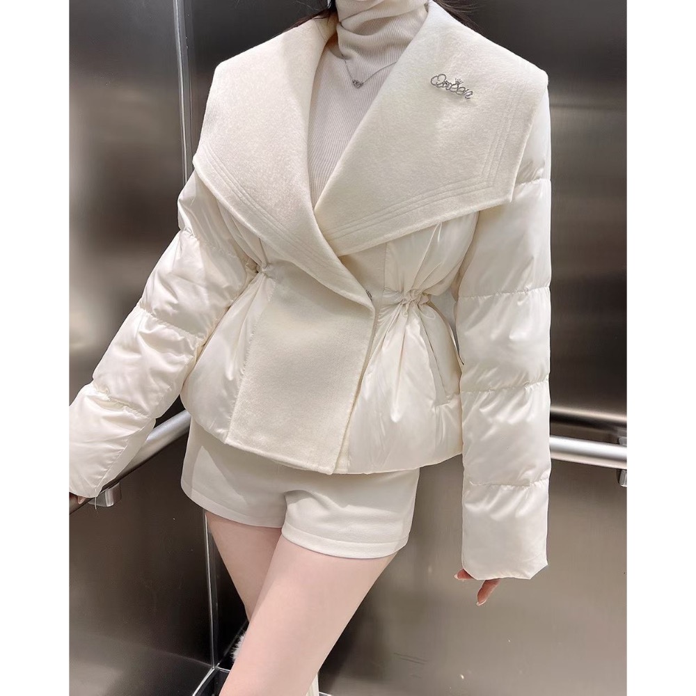 正韓商品預購✨大翻領羽絨外-細節圖3