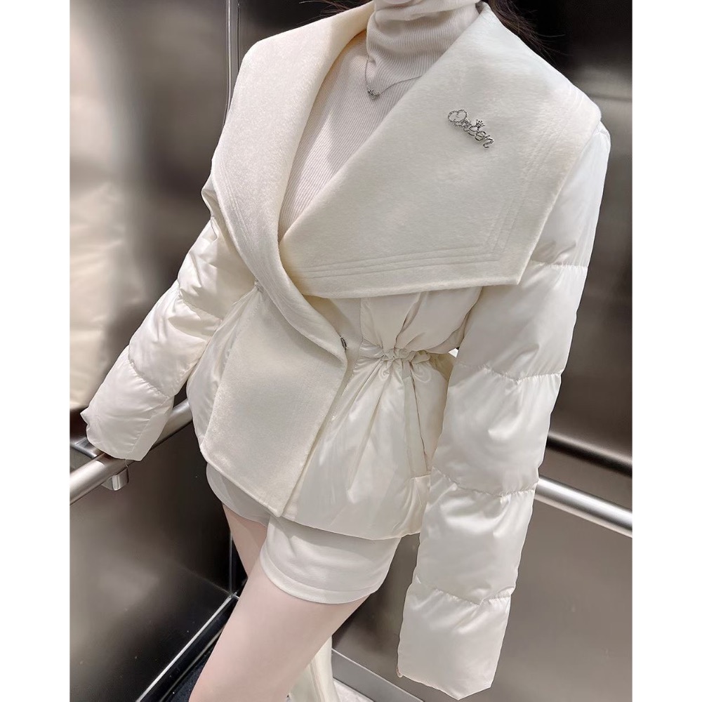 正韓商品預購✨大翻領羽絨外-細節圖7