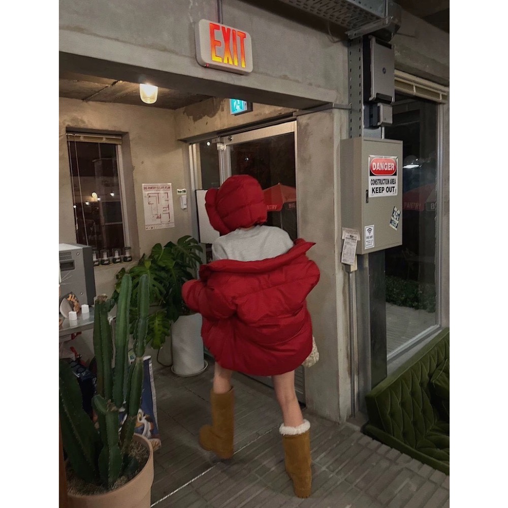 😚熊寶寶耳朵羽絨外 💰暖暖包覆感💖-細節圖3