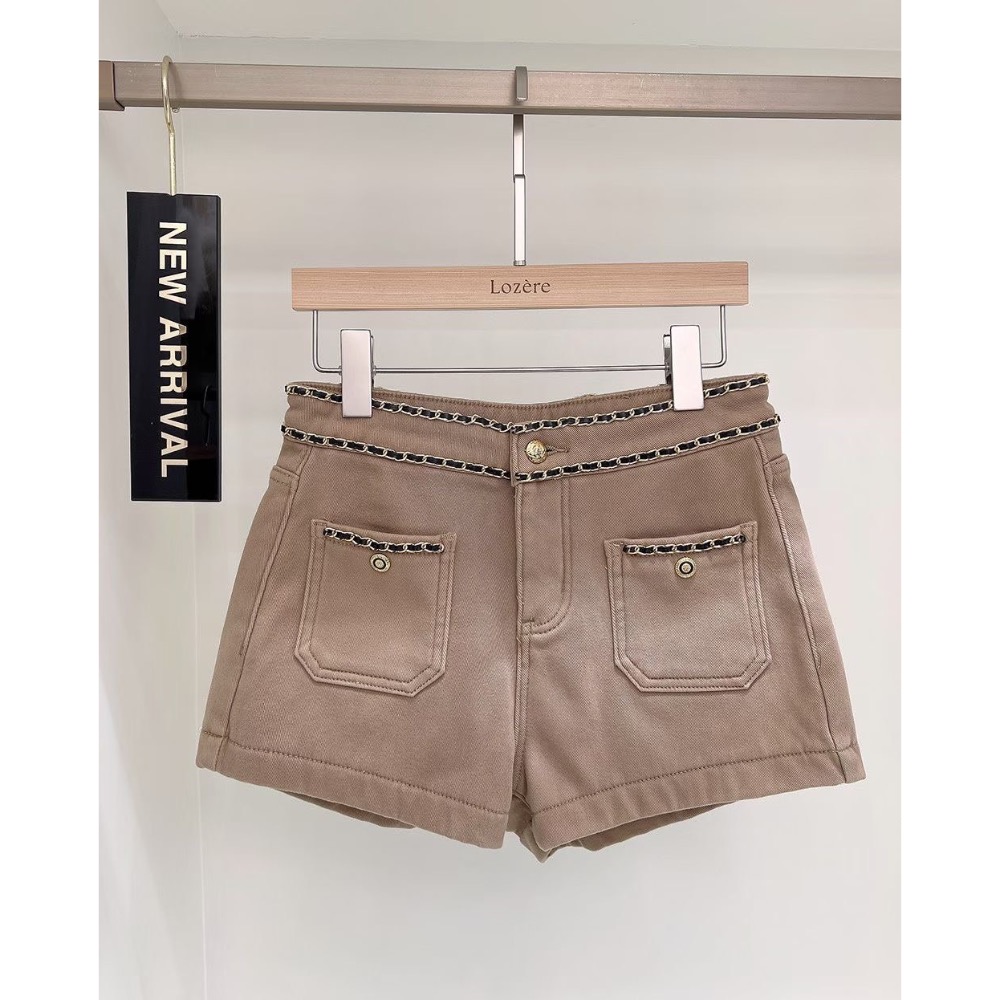 正韓秋冬新品，質感練邊短褲-細節圖8