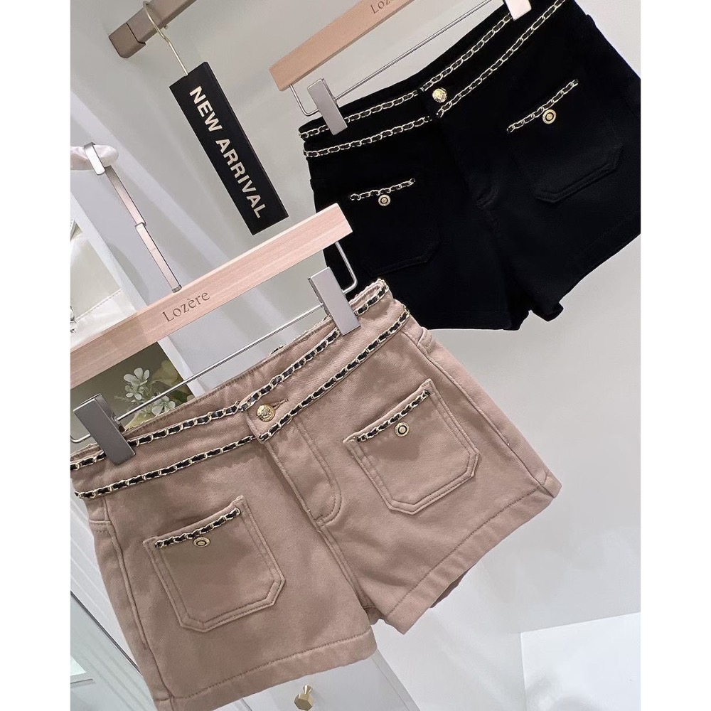正韓秋冬新品，質感練邊短褲-細節圖9