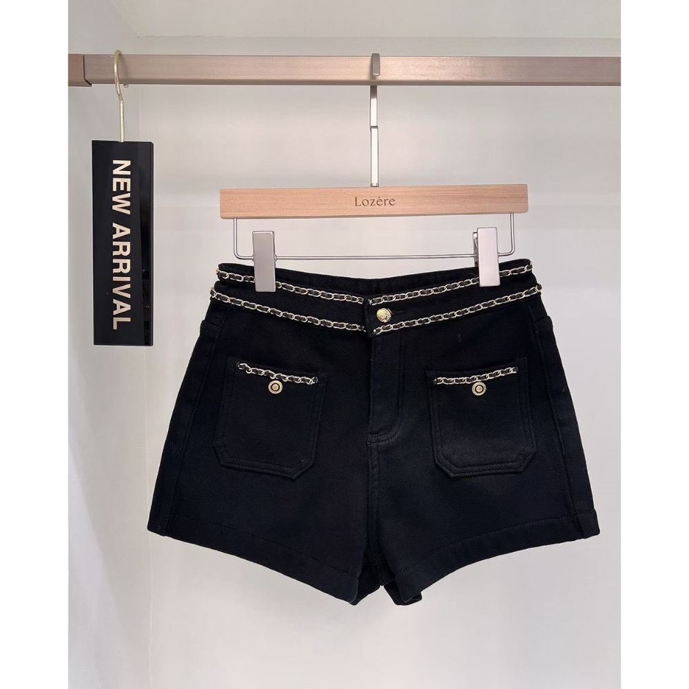 正韓秋冬新品，質感練邊短褲-規格圖11