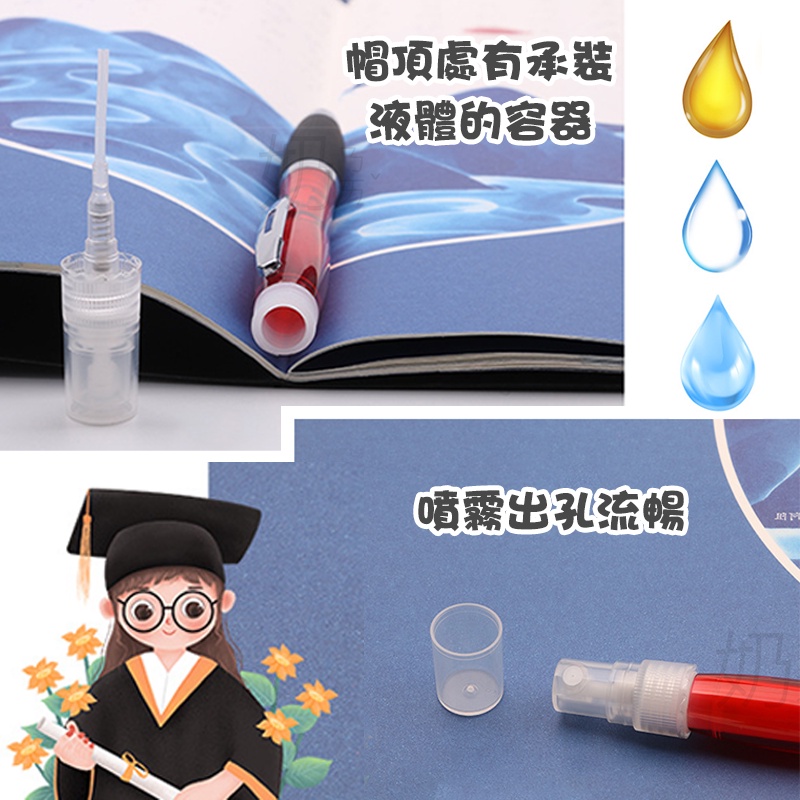 【現貨】酒精噴霧筆 防疫噴霧旋轉原子筆 防疫噴霧筆 黑筆 疫噴霧筆 廣告筆 原子筆 文宣筆 可添加 小紅書同款 生日禮物-細節圖6
