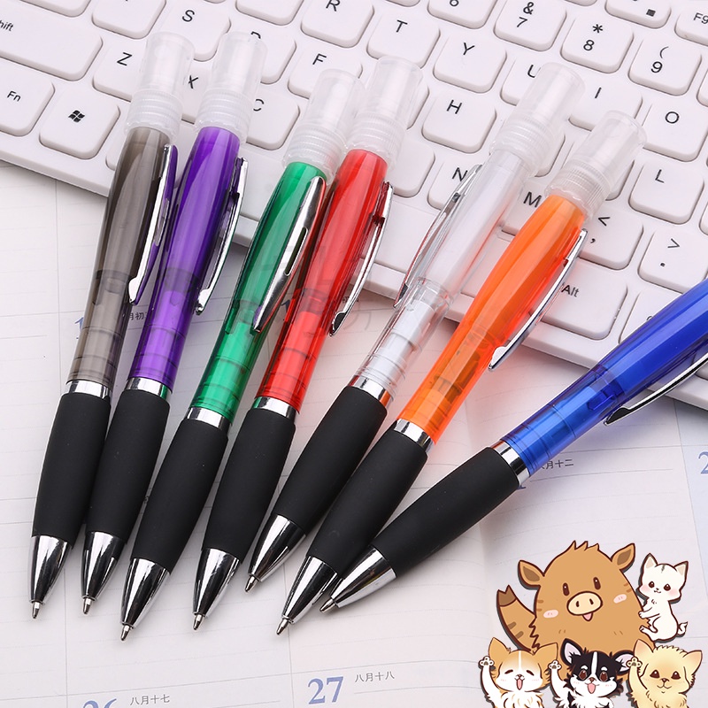 【現貨】酒精噴霧筆 防疫噴霧旋轉原子筆 防疫噴霧筆 黑筆 疫噴霧筆 廣告筆 原子筆 文宣筆 可添加 小紅書同款 生日禮物-細節圖7