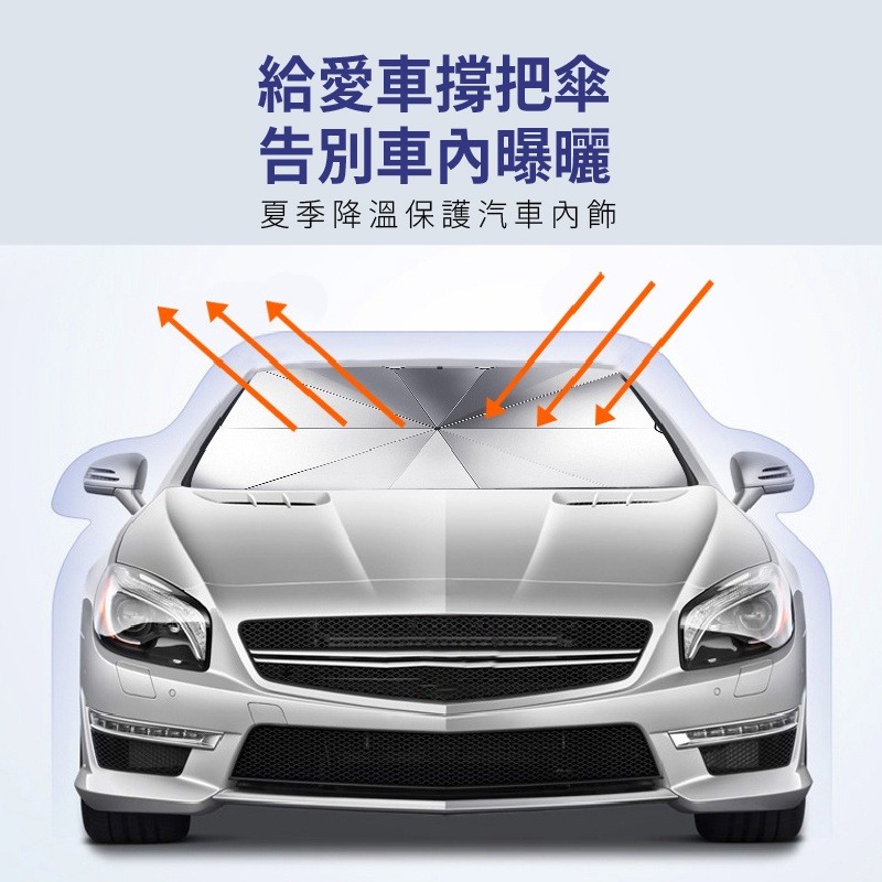 車用遮陽傘 汽車遮陽傘 升級鈦銀 汽車遮陽 汽車遮陽簾 前檔遮陽 加厚耐用 鈦銀 好收納 免安裝  小紅書同款 生日禮物-細節圖7
