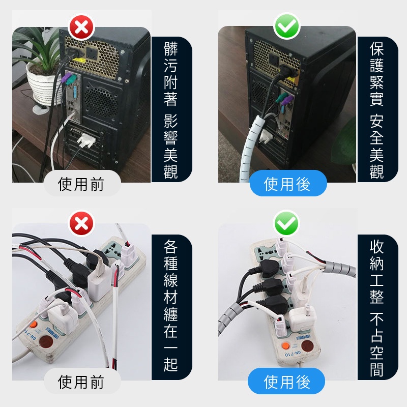 電線保護管 電線理線管 防抓理線器 電線收納 寵物防咬線 整線管 包線管 集線管 纏繞管 理線管  小紅書同款 生日禮物-細節圖8