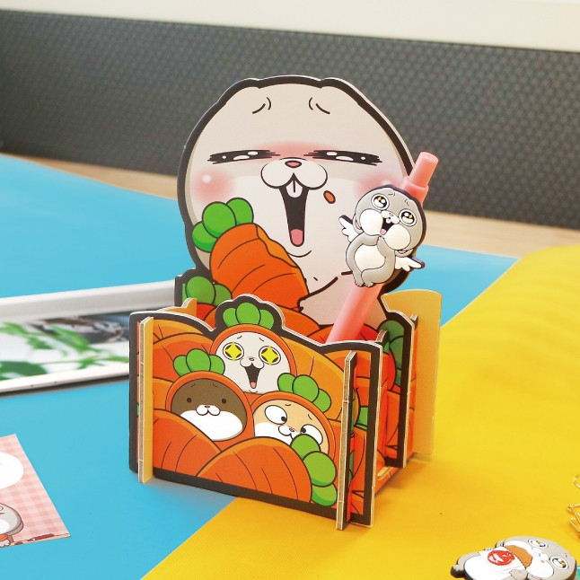 置物架 好想兔 收納部屋 收納盒 桌面遙控器收納盒 化妝品收納盒 筆筒 文具盒 收納架 辦公 學生 小紅書同款 生日禮物-細節圖2