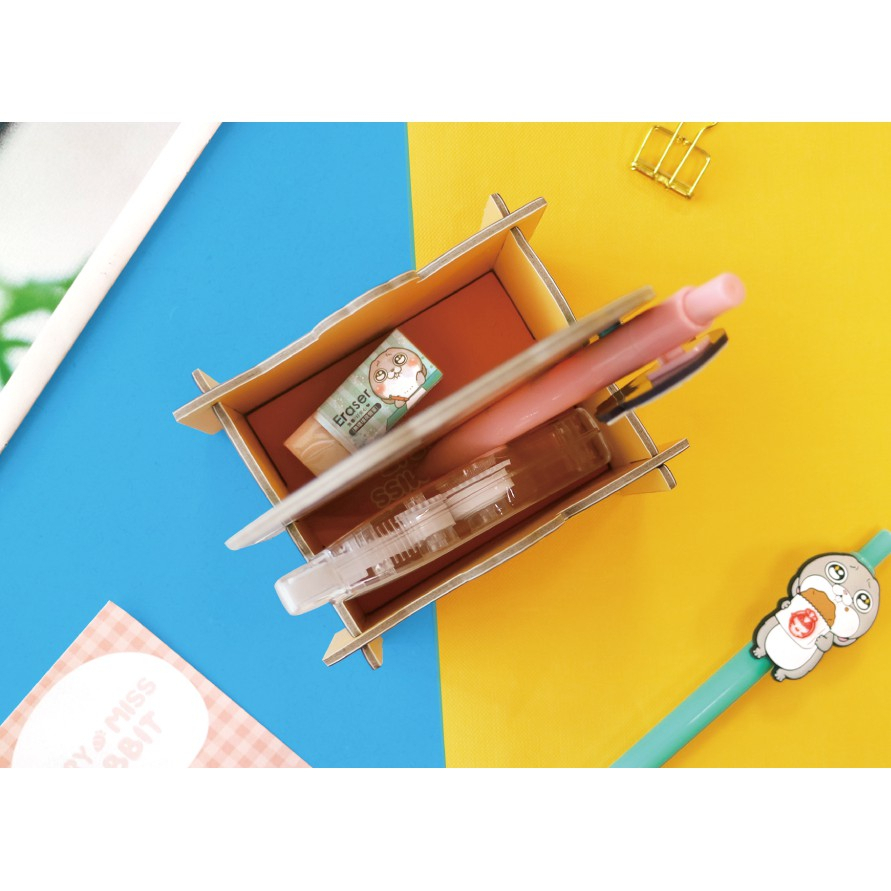 置物架 好想兔 收納部屋 收納盒 桌面遙控器收納盒 化妝品收納盒 筆筒 文具盒 收納架 辦公 學生 小紅書同款 生日禮物-細節圖5