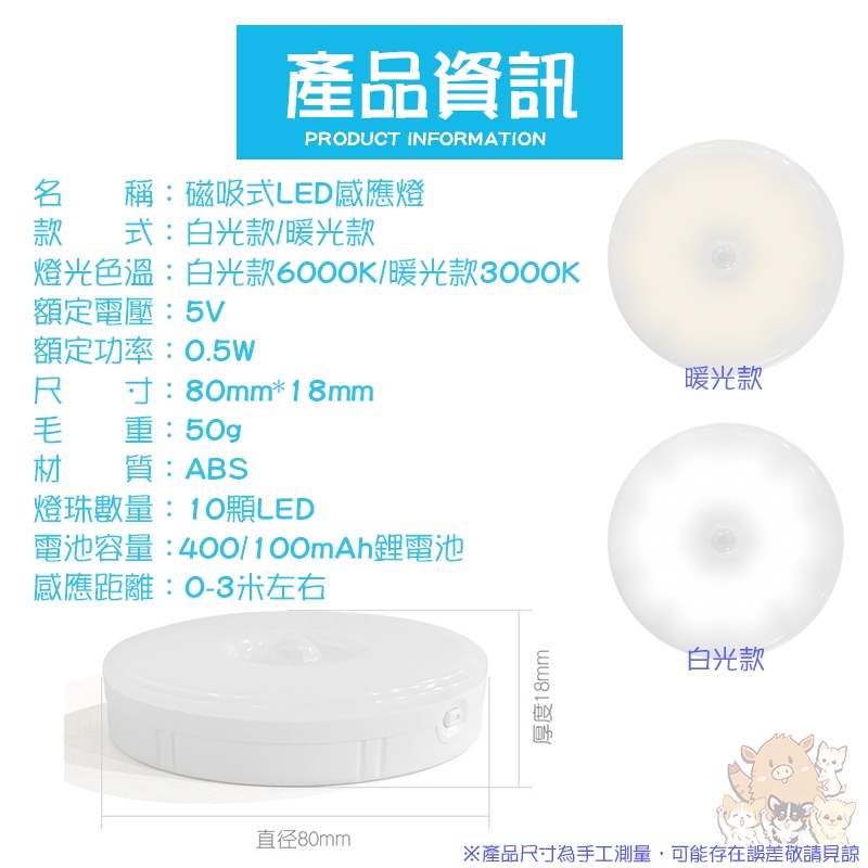 🔥升級版10顆LED🔥感應燈 強磁吸附感應燈 人體感應燈 感應小夜燈 USB充電 玄關燈 櫥櫃 小紅書同款 生日禮物-細節圖9