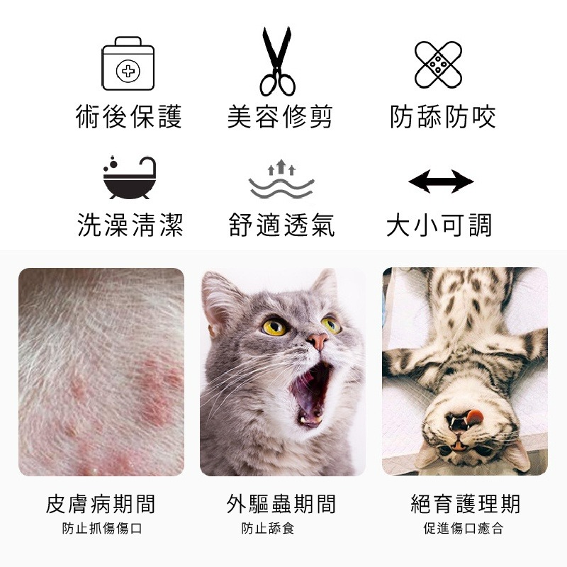 脖圍 黑邊透明保護套 魔鬼氈式 寵物保護頸圈 頭套 術後防舔咬 伊莉莎白 寵物保護套 防咬圈 防抓 小紅書同款 生日禮物-細節圖7