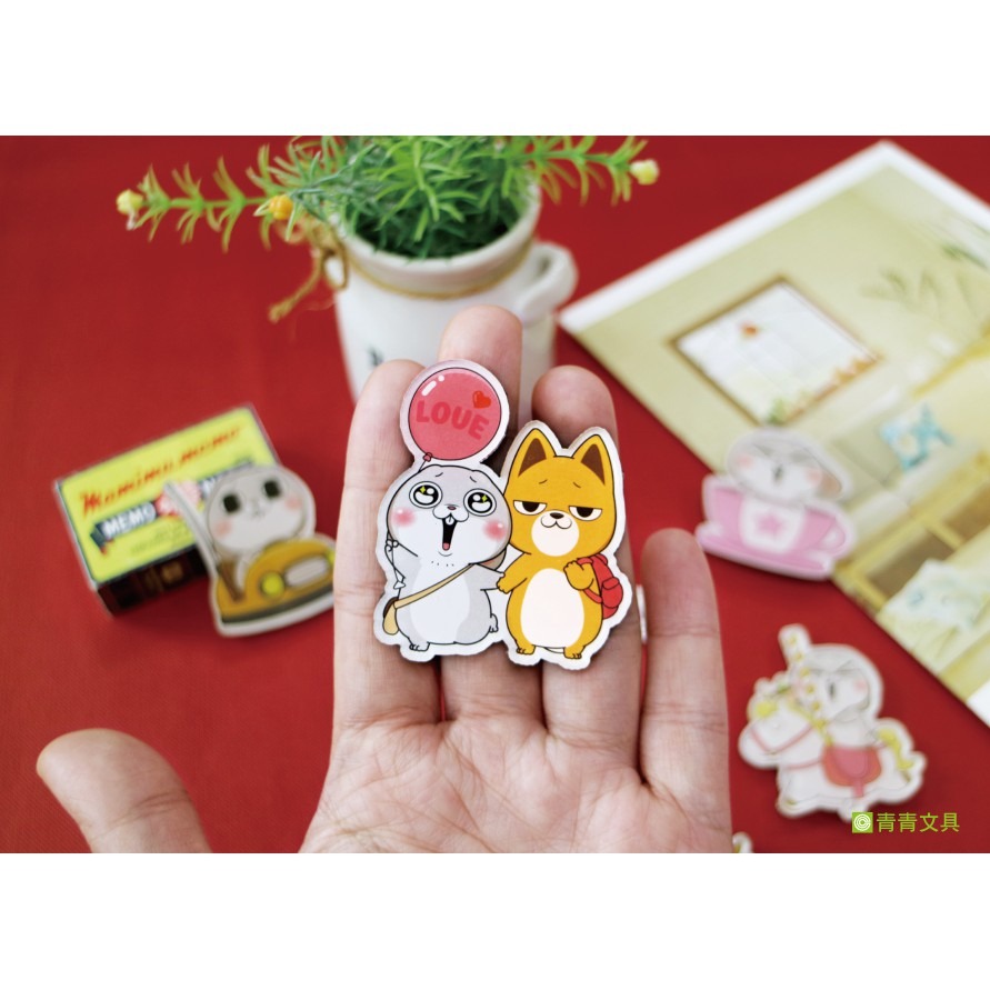 創意磁鐵 好想兔 強力磁鐵 強磁 磁扣 可愛磁鐵 辦公 辦公室小物 冰箱磁吸 教學 白板 貨架 冰 小紅書同款 生日禮物-細節圖4