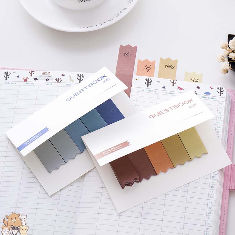 【韓系文具 】 漸變色多色索引便利貼 便利貼 現貨 N次貼 便簽 文具 可愛文具 開學文具 漸層色 小紅書同款 生日禮物-細節圖4