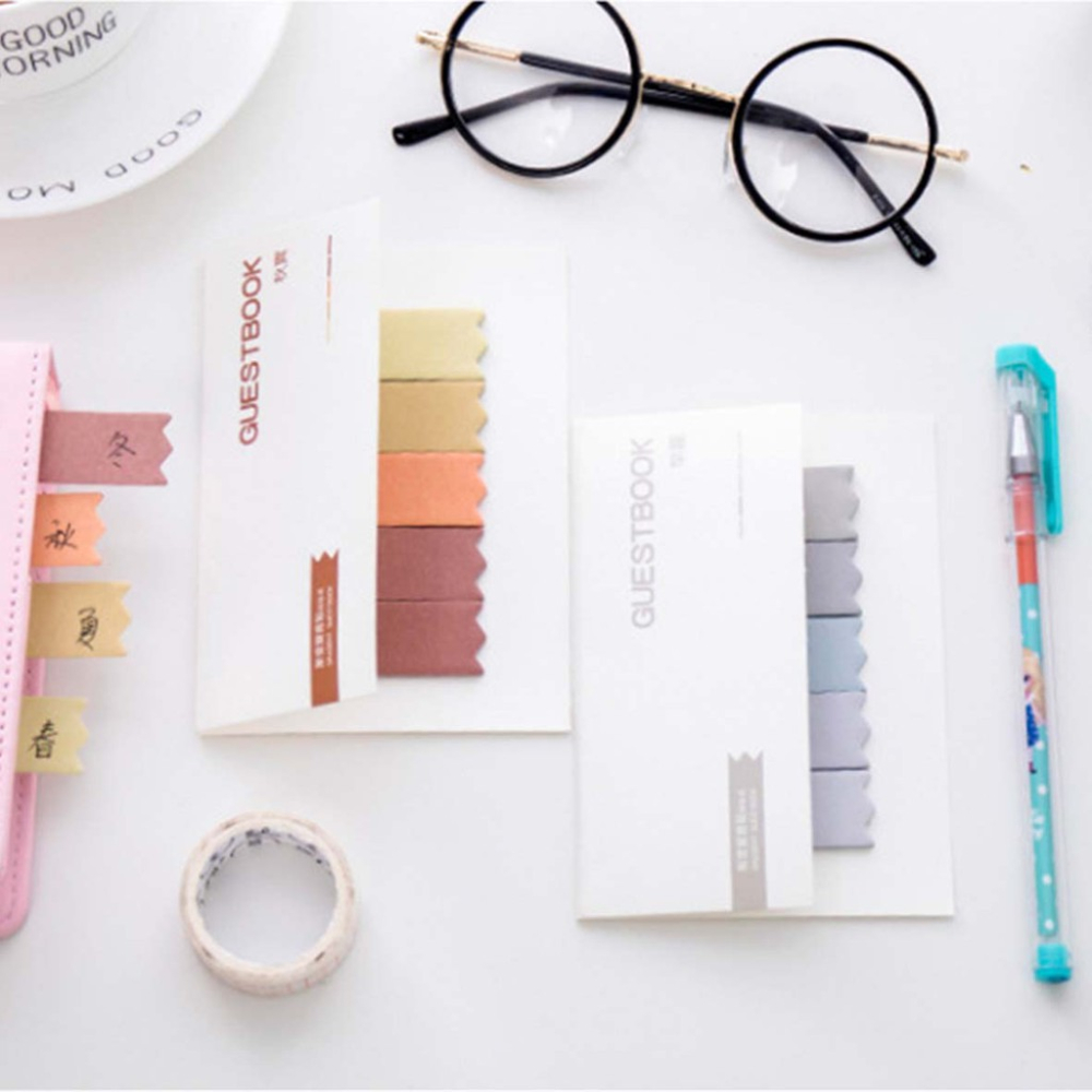 【韓系文具 】 漸變色多色索引便利貼 便利貼 現貨 N次貼 便簽 文具 可愛文具 開學文具 漸層色 小紅書同款 生日禮物-細節圖5