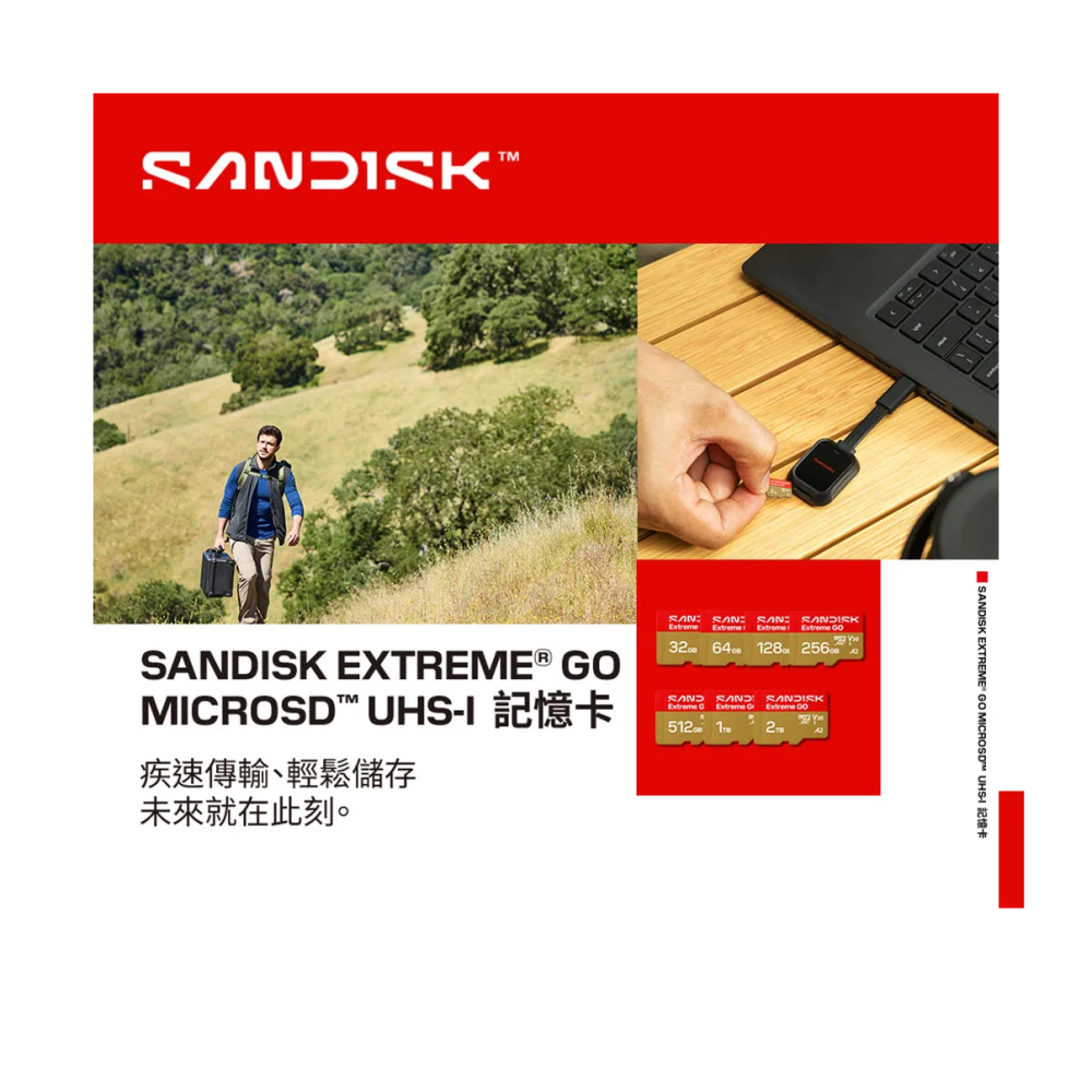 《Sunlink》公司貨  SanDisk Extreme GO U3 V30 A2 128G 128GB SDXC-細節圖2