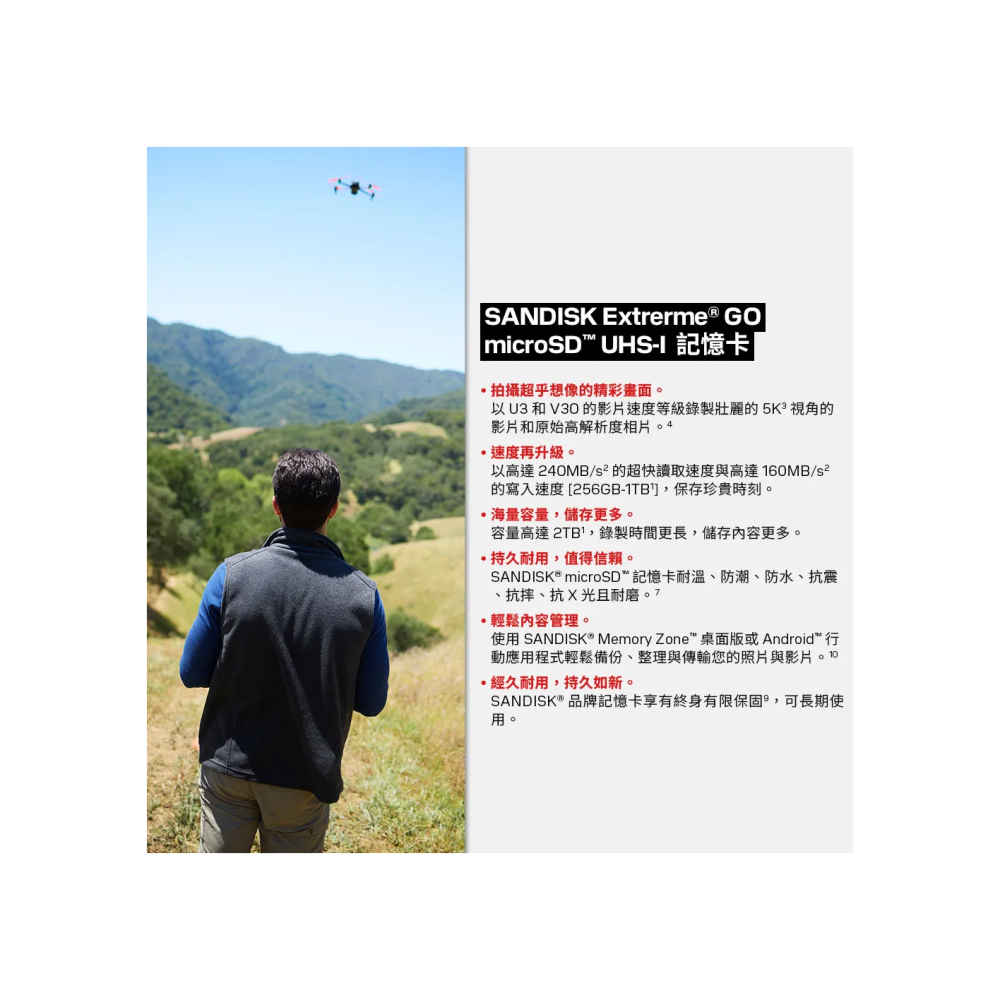 《Sunlink》公司貨  SanDisk Extreme GO U3 V30 A2 128G 128GB SDXC-細節圖3
