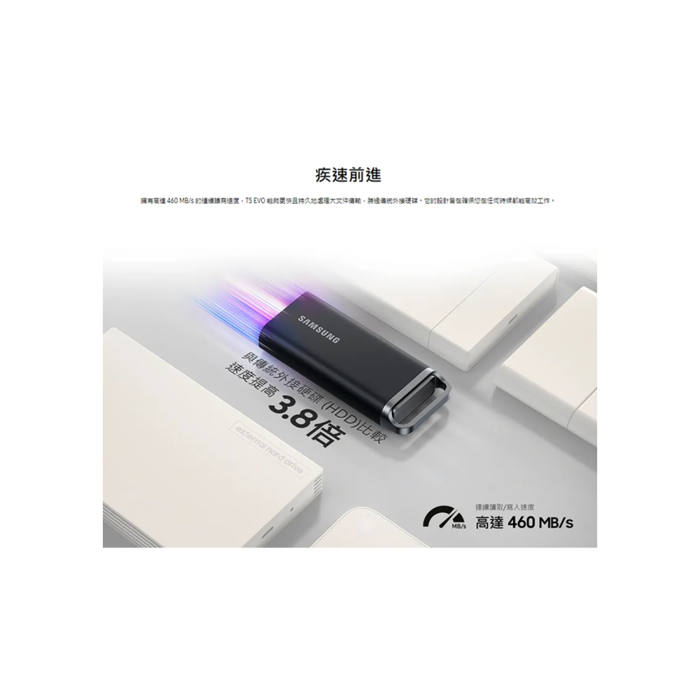 《SUNLINK》Samsung 三星T5 EVO 2TB USB 3.2 外接式固態硬碟 SSD公司貨-細節圖5