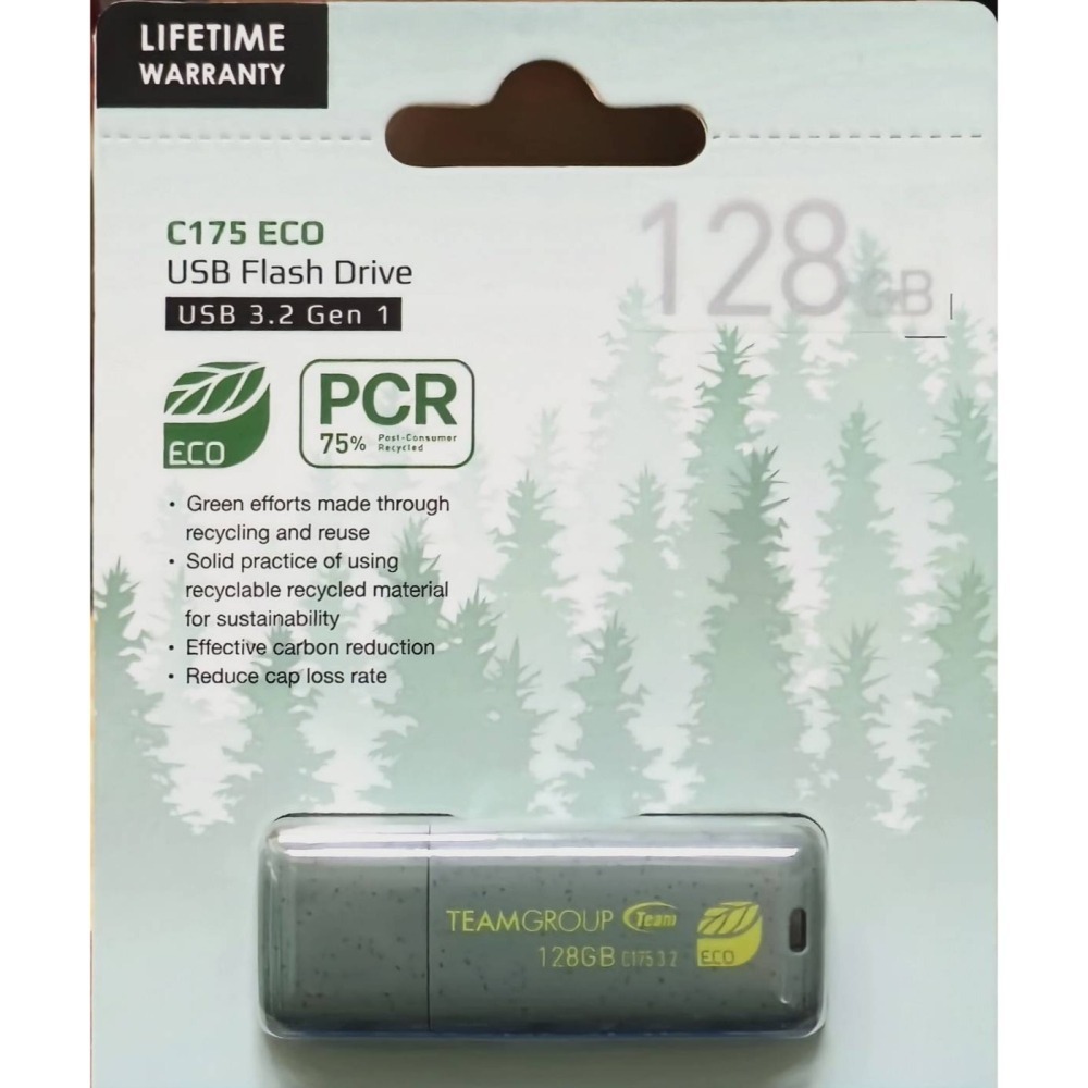 《SUNLINK》Team 十銓 C175 128GB ECO淨零碟 USB 3.2 隨身碟 (終身保固)-細節圖5