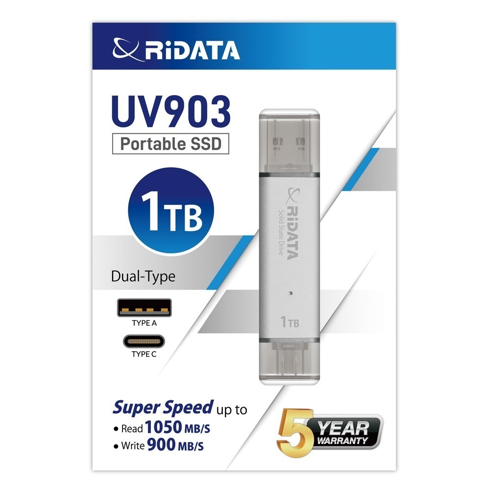 《SUNLINK》RIDATA 錸德UV903 USB3.2/Type C 1TB 雙介面固態行動碟 公司貨-細節圖4