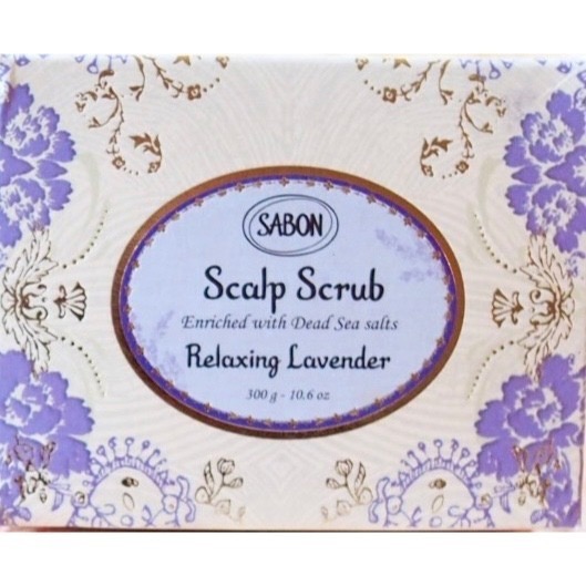 ◑外盒微損降價◐ SABON 死海鹽頭皮磨砂膏｜舒緩薰衣草｜以色列帶回｜300g｜附原廠木勺-細節圖2
