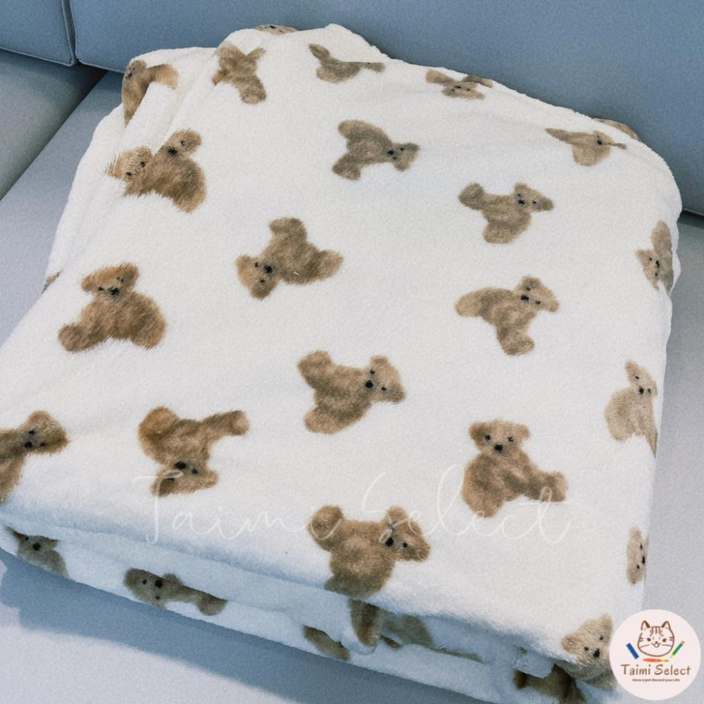 現貨🚚小熊絨毛毯 泰迪熊毯子 牛奶毯 絨毛毯子 熊熊法蘭絨毯🧸-細節圖6