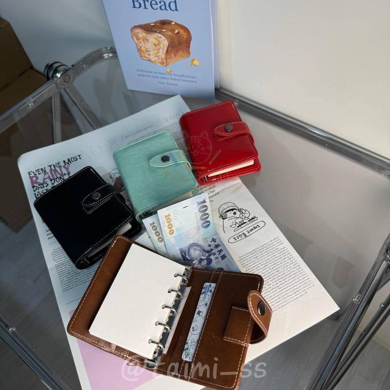 現貨♡皮質活頁手賬本M5 5孔活頁本 質感皮革手帳筆記 旅遊筆記 小紅書 粉色 薄荷巧克力 熱門 手帳 素材 紀錄-細節圖3