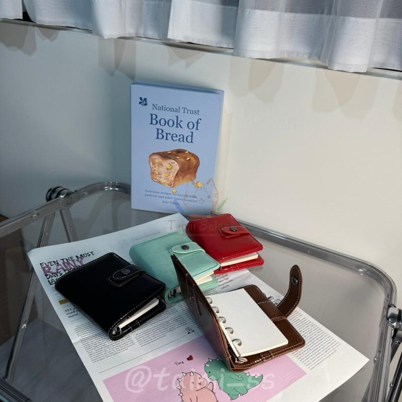 現貨♡皮質活頁手賬本M5 5孔活頁本 質感皮革手帳筆記 旅遊筆記 小紅書 粉色 薄荷巧克力 熱門 手帳 素材 紀錄-細節圖5