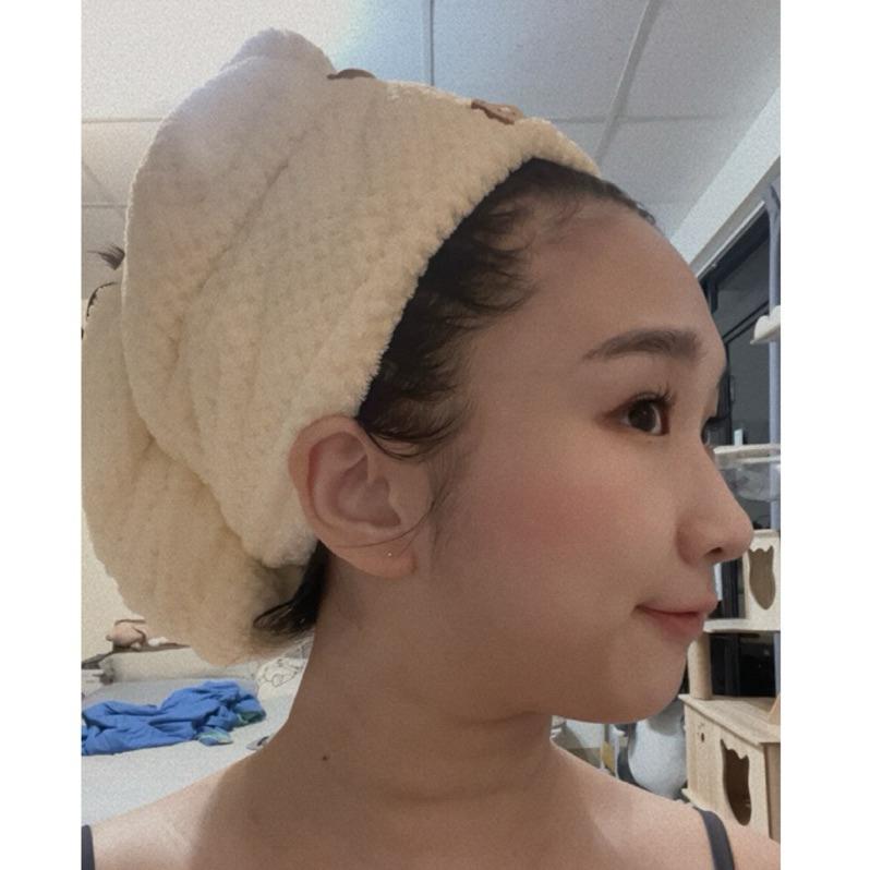 免運✨雙層加厚 珊瑚絨乾髮帽 包頭巾 速乾帽  擦頭巾 速乾毛巾 吸水毛巾 乾髮巾 浴帽 包頭布 速乾包頭巾-細節圖2