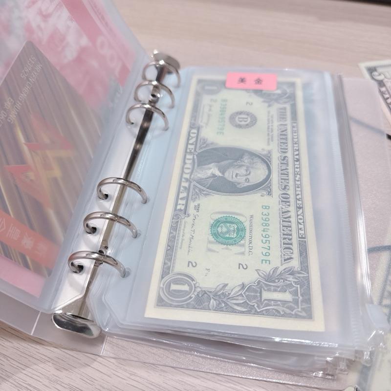 現貨✨活頁夾鏈袋 活頁收納袋 理財收納本 A6磨砂透明拉鏈袋收納本 外幣收納本 外幣收納包 透明資料夾 透明資料袋-細節圖6