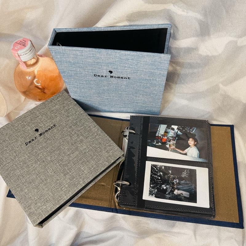 現貨✨活頁拍立得相本 3吋相簿 5吋相本 活頁本 活頁相本 質感布紋 電影票收納 明信片收納 紀念相簿-細節圖5