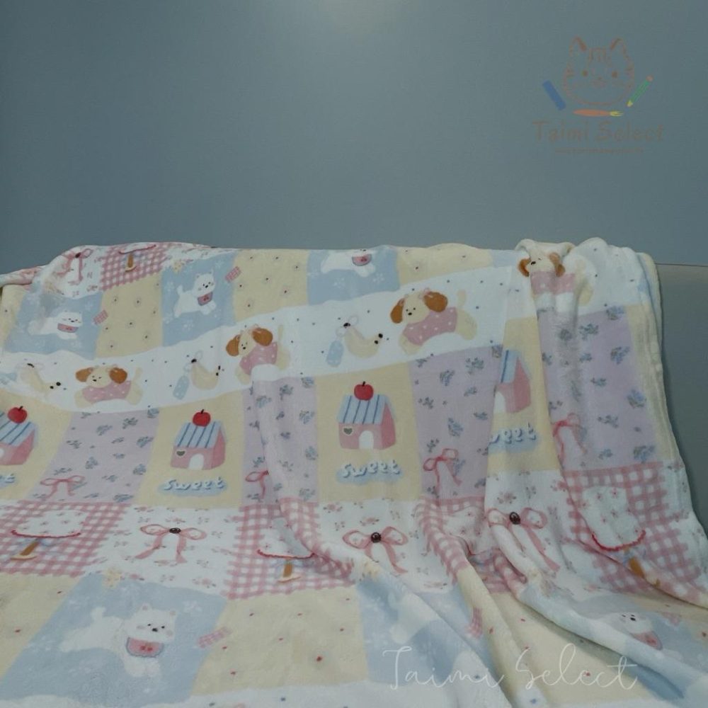 現貨✨超柔軟小狗狗牛奶絨毛毯子 空調毯 冷氣毯 沙發毯 午休毯 午睡毯 萬用毯 毛毯 法蘭絨 萬用毯 寵物毯-細節圖4