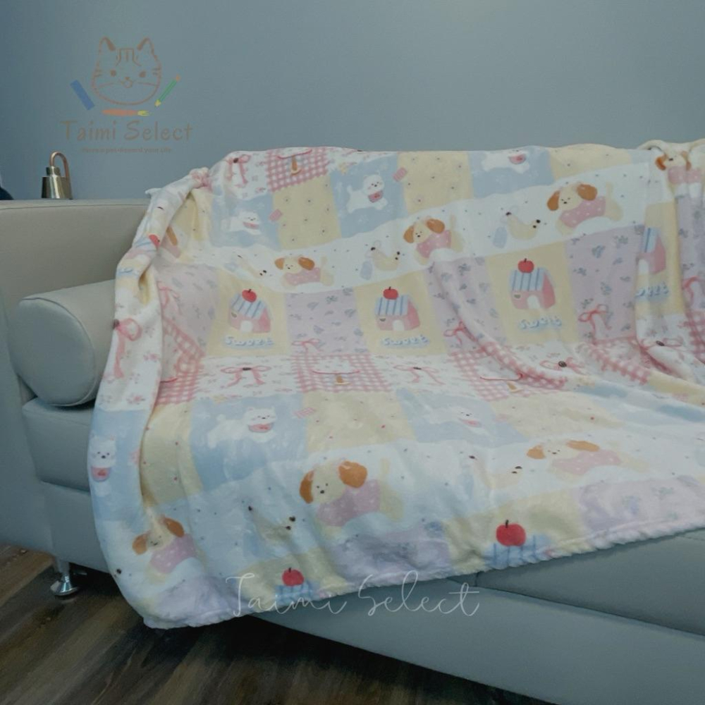 現貨✨超柔軟小狗狗牛奶絨毛毯子 空調毯 冷氣毯 沙發毯 午休毯 午睡毯 萬用毯 毛毯 法蘭絨 萬用毯 寵物毯-細節圖7