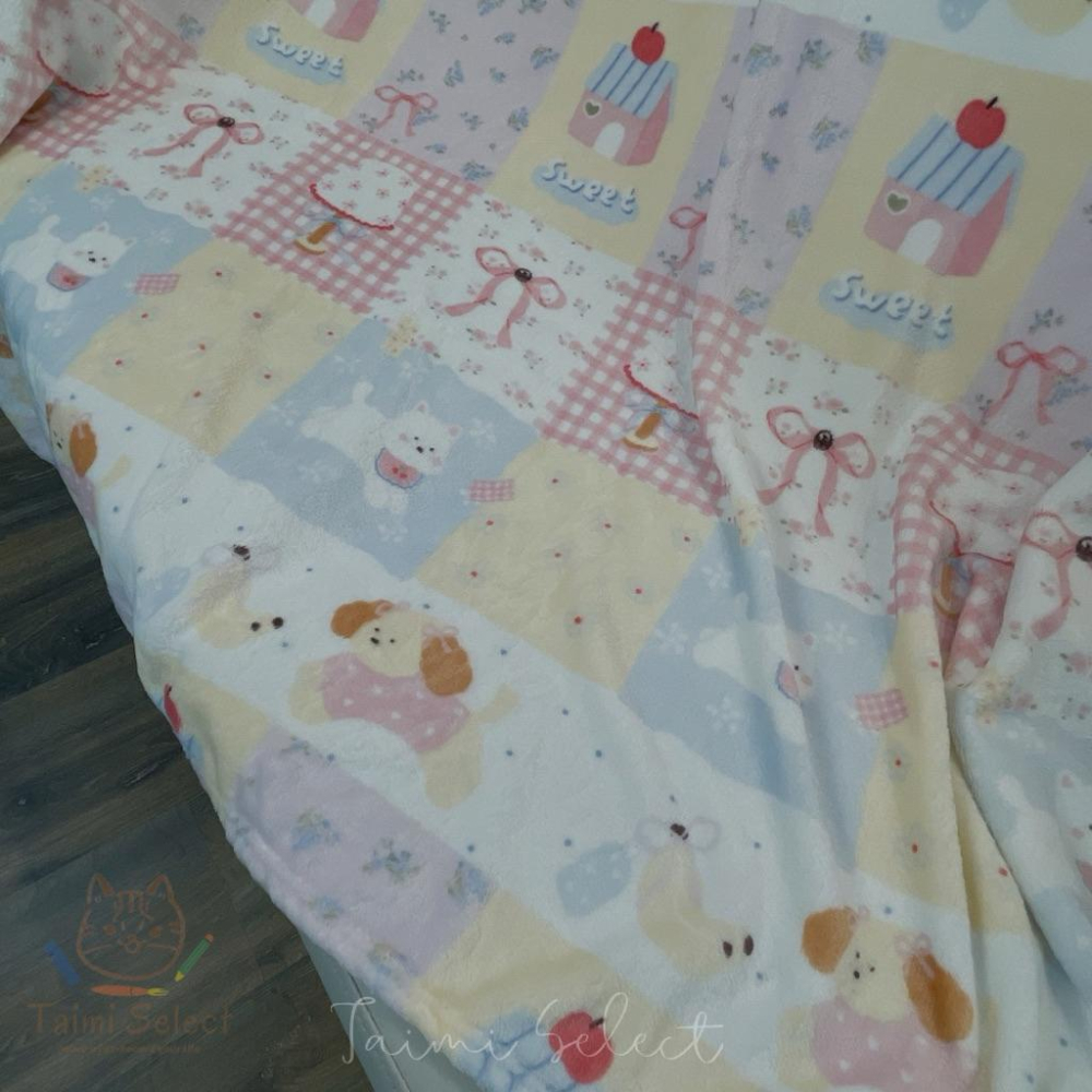 現貨✨超柔軟小狗狗牛奶絨毛毯子 空調毯 冷氣毯 沙發毯 午休毯 午睡毯 萬用毯 毛毯 法蘭絨 萬用毯 寵物毯-細節圖9