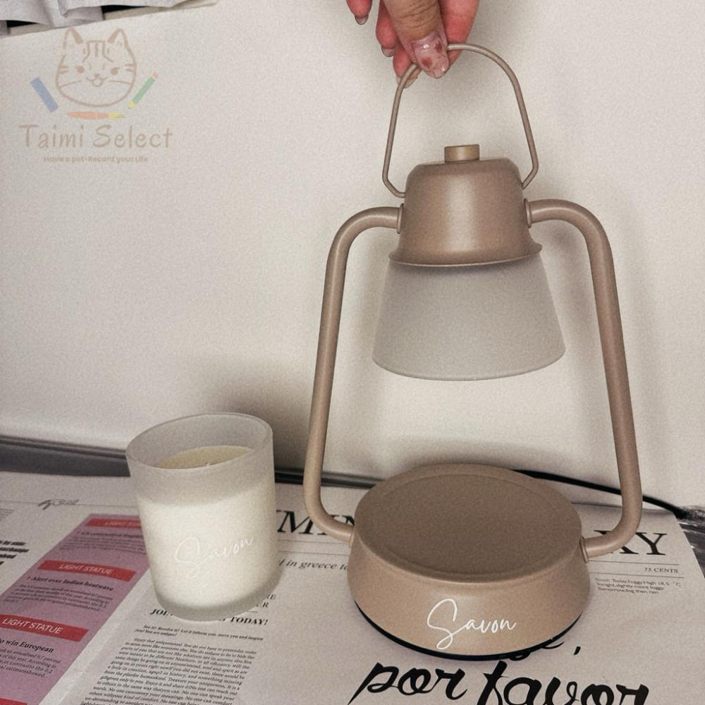 現貨♡𝑺𝒂𝒗𝒐𝒏復古手提油燈融蠟燈 融蠟燭燈 香薰融蠟燈 香氛融蠟燈 精油融蠟燈-細節圖3