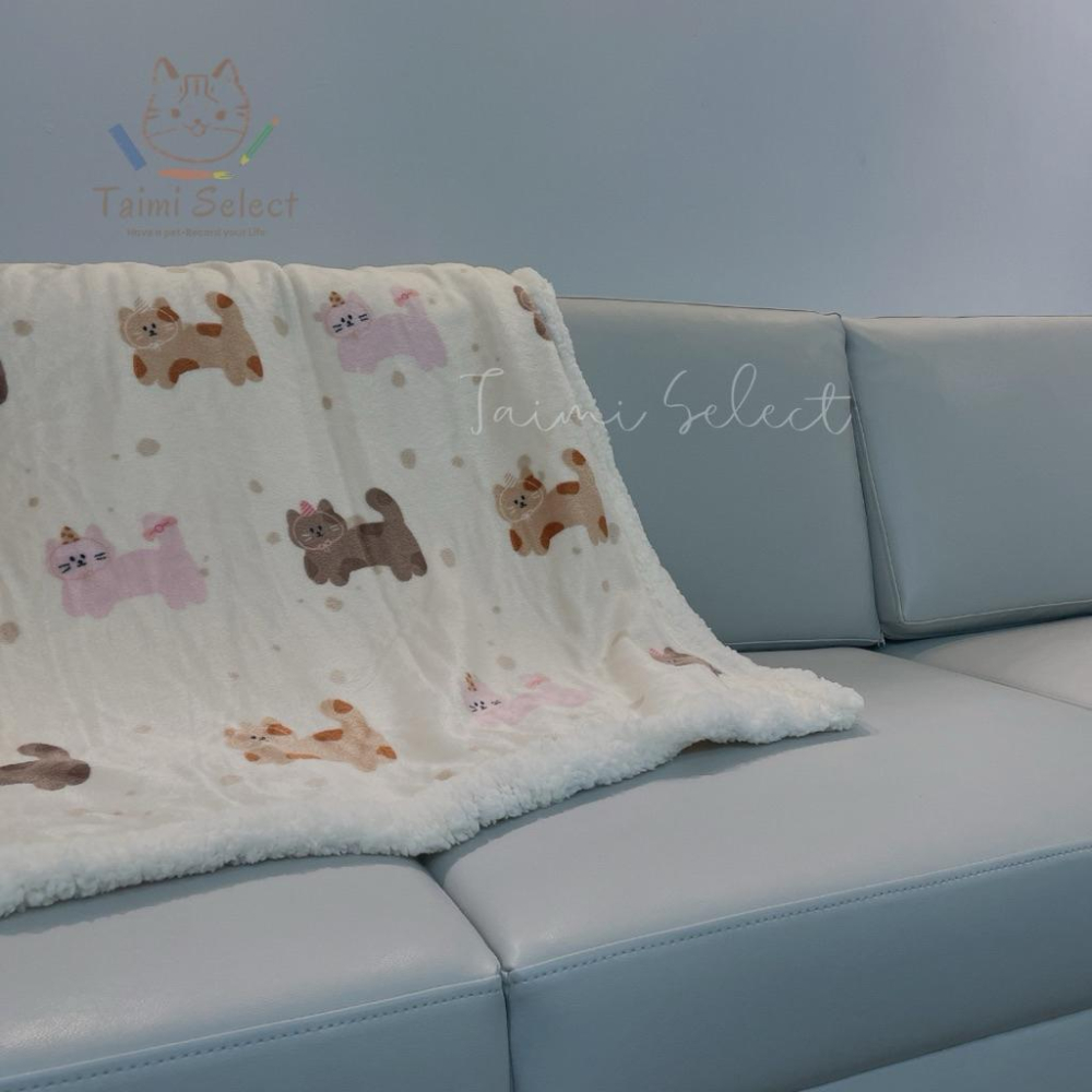 現貨✨超柔軟萌貓咪牛奶絨毛毯子 空調毯 冷氣毯 沙發毯 午休毯 午睡毯 萬用毯 毛毯 法蘭絨 萬用毯 寵物毯-細節圖2