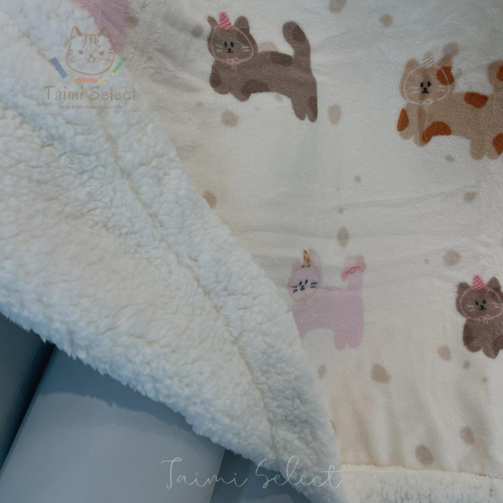 現貨✨超柔軟萌貓咪牛奶絨毛毯子 空調毯 冷氣毯 沙發毯 午休毯 午睡毯 萬用毯 毛毯 法蘭絨 萬用毯 寵物毯-細節圖3