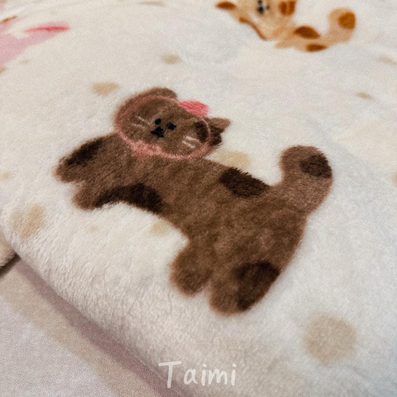 現貨✨超柔軟萌貓咪牛奶絨毛毯子 空調毯 冷氣毯 沙發毯 午休毯 午睡毯 萬用毯 毛毯 法蘭絨 萬用毯 寵物毯-細節圖4