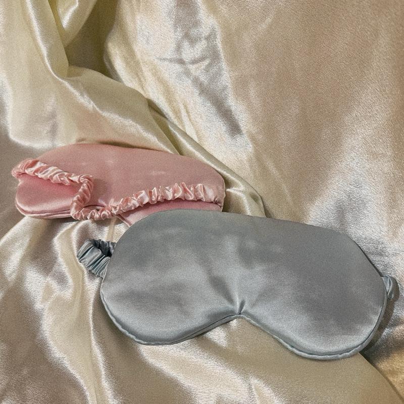 免運✨仿真絲透氣遮光舒眠眼罩 遮光眼罩 舒眠眼罩 透氣眼罩 親膚眼罩-細節圖2