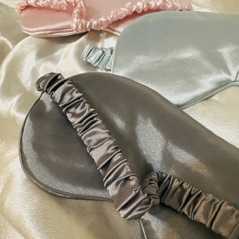 免運✨仿真絲透氣遮光舒眠眼罩 遮光眼罩 舒眠眼罩 透氣眼罩 親膚眼罩-細節圖3