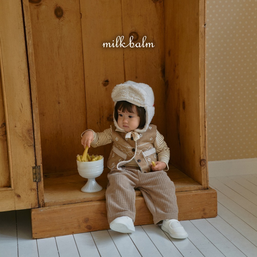 ❄️105現貨❄️milkbalm 燈心絨百搭長褲🧸韓國童裝-細節圖3